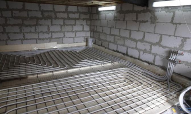 Heating and underfloor heating: laying heating pipes in the floor